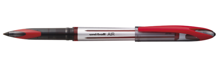 Uni-Ball Air – Tintenroller, dokumentenecht, mit Kappe, 0,35–0,6 mm, Rot, für Linkshänder
