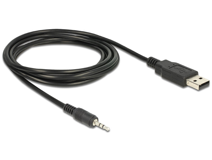 DeLOCK USB-Seriell-Kabel USB-A zu 2,5 mm (3-pol, TTL, FTDI 232RL, 3,3 V) – 1,8 m, USB 2.0 (480 Mbit/s), Passiv