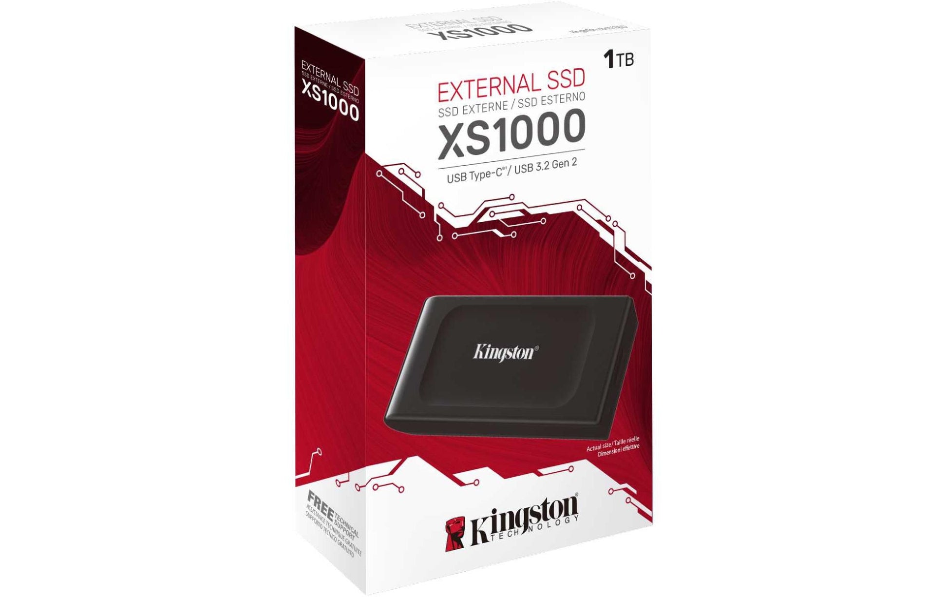 Kingston Technology Kingston XS1000 Speichergerät – 1 TB, USB Typ-C (3.2 Gen 2), Lesegeschwindigkeit 1050 MB/s