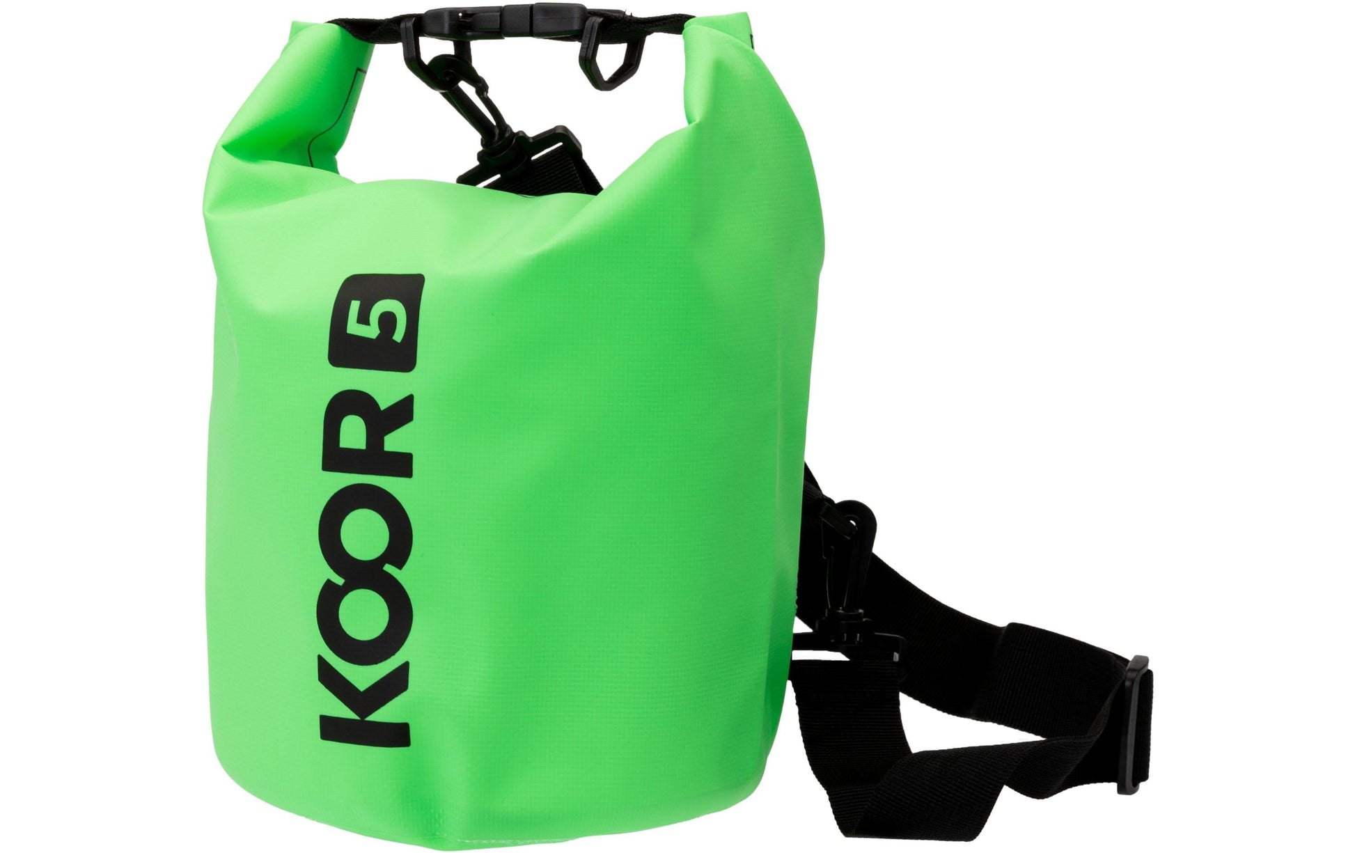 KOOR Dry Bag – wasserfest, verstellbarer Schulterriemen – 5 l – grün – Polyvinylchlorid (PVC)