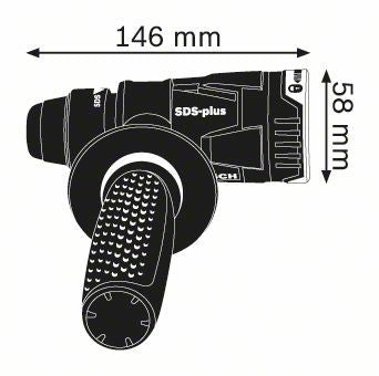 Bosch Professional – Bohrhammeraufsatz, GHA FC2, für GSR 14,4 V-FC2, GSR 18 V-FC2, 146 mm