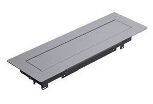 Bachmann TOP FRAME Steckdoseneinheit – 8-fach, Auftisch, RAL 9006/Schwarz, Aluminium, 192×583×98,3 mm