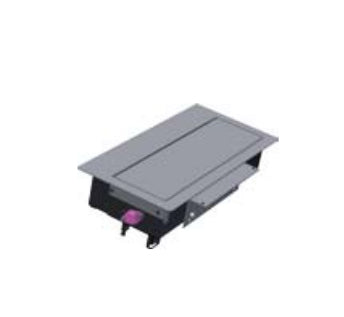 Bachmann TOPFRAME Einbausteckdosenleiste, 340,5×162×98,3 mm – schwarz/grau