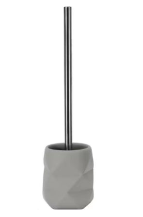 Kleine Wolke WC-Bürstenset – Polyresin, grau, bodenstehend, H 39 cm, Ø 10,6 cm