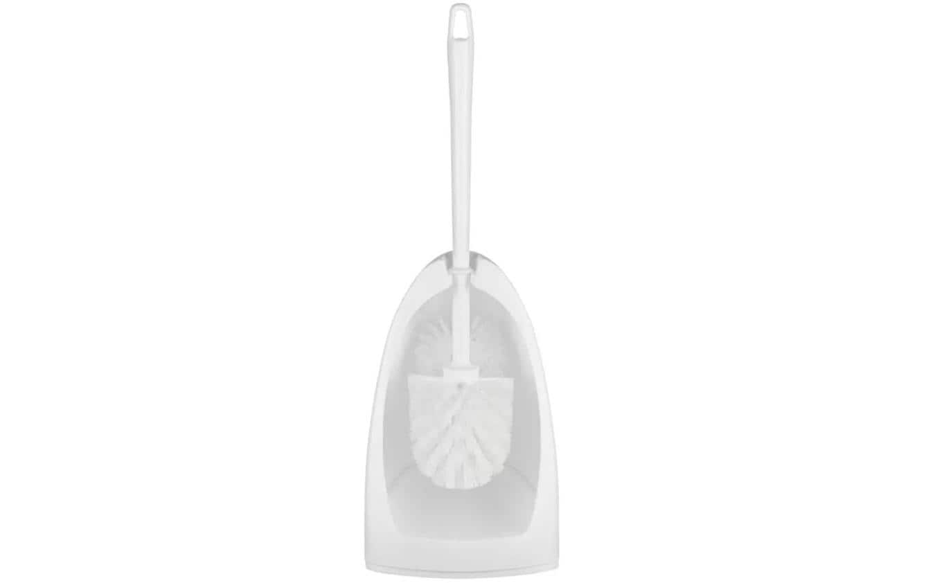 Diaqua WC-Bürstenset – Kunststoff, Weiss, mit Randreiniger, H 41 cm, Ø 14,5 cm