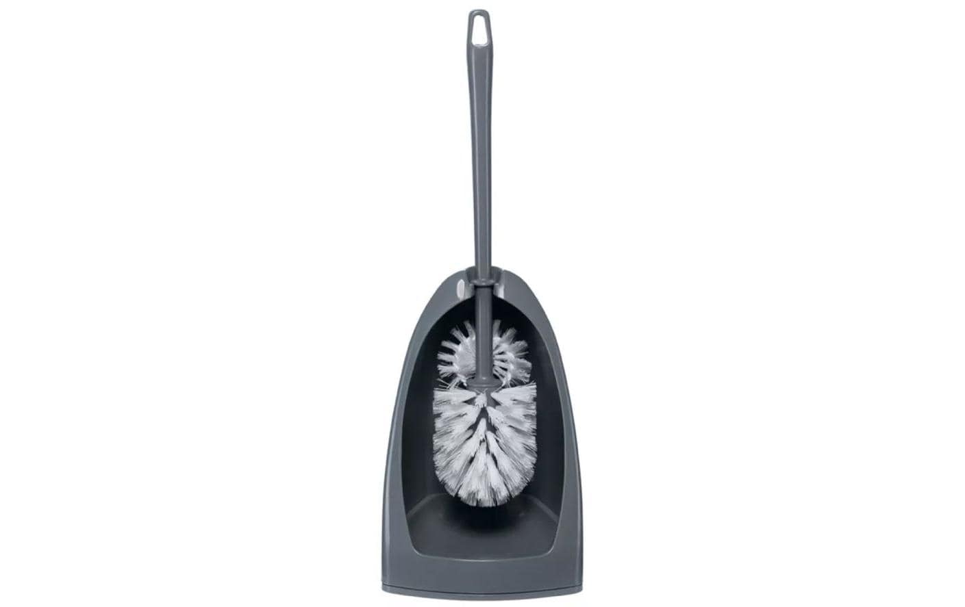 Diaqua WC-Bürstenset – Kunststoff, Grau, mit Randreiniger, H 41 cm