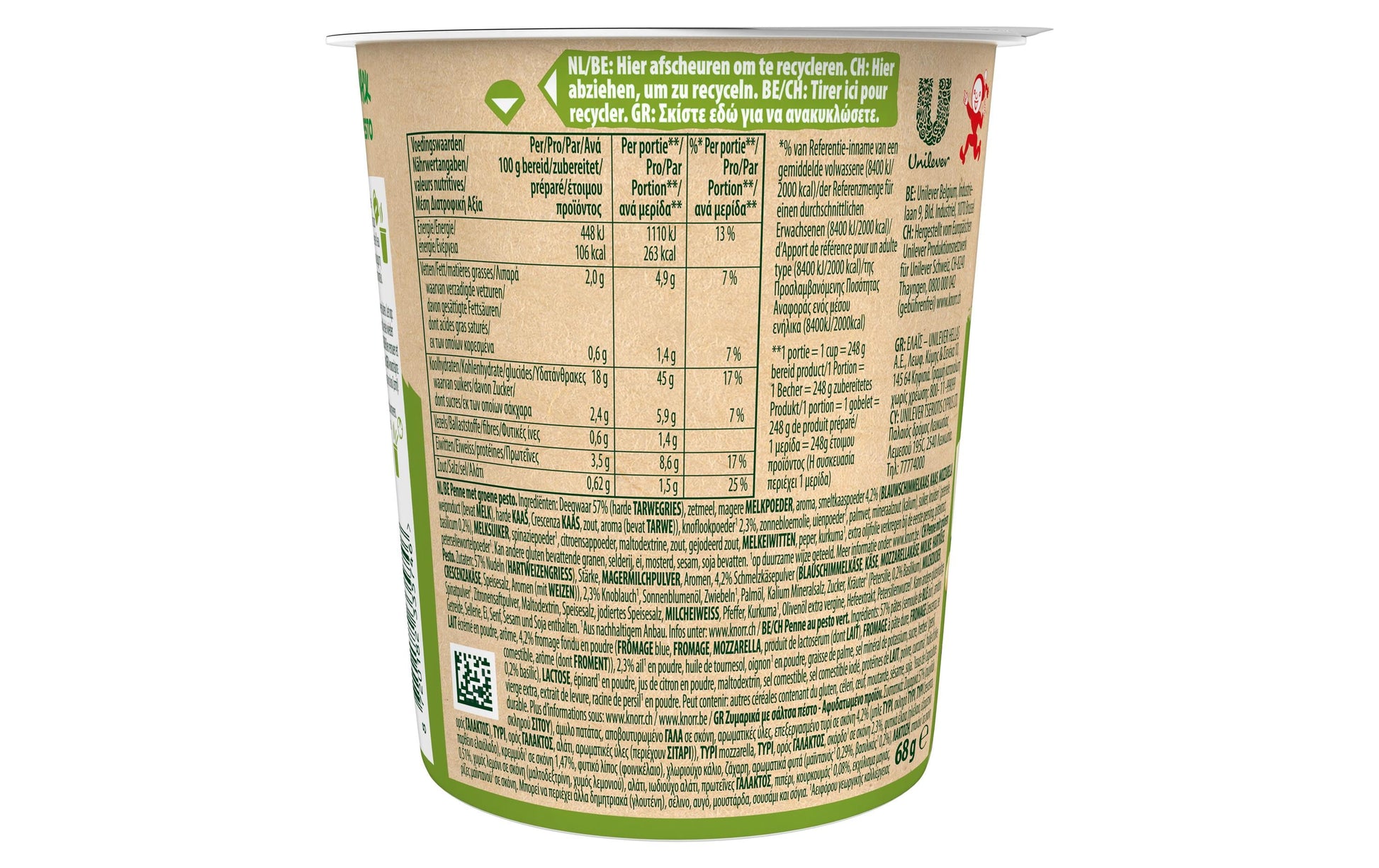 Knorr Pasta Cremiges Pesto Becher – 68 g