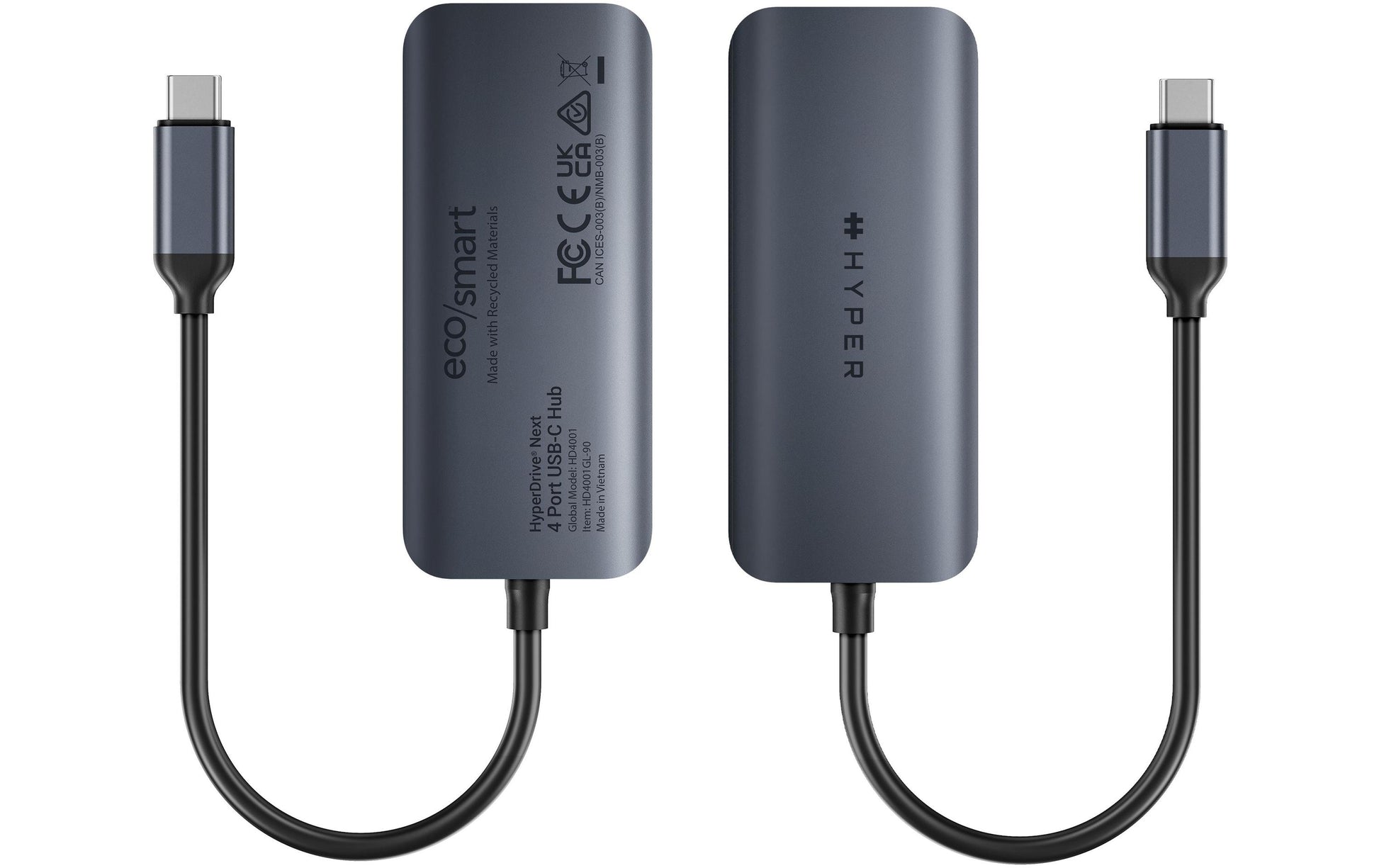 HYPER HD4001GL USB-Hub – USB-C, 1× HDMI, 1× USB-A, 100 W PD