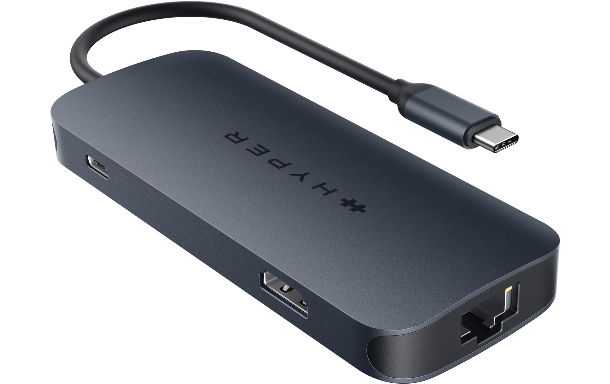 HYPER HD4004GL USB-Hub – USB-C, 1× HDMI, 2× USB-A, 2× USB-C, 140 W PD, GbE, für Windows/Mac/ChromeOS