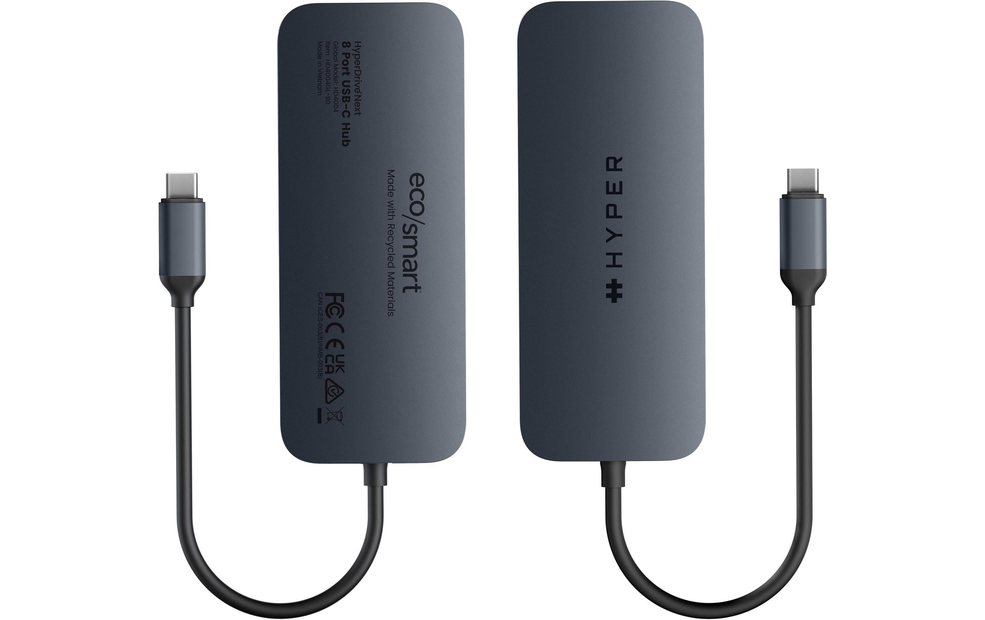 HYPER HD4004GL USB-Hub – USB-C, 1× HDMI, 2× USB-A, 2× USB-C, 140 W PD, GbE, für Windows/Mac/ChromeOS