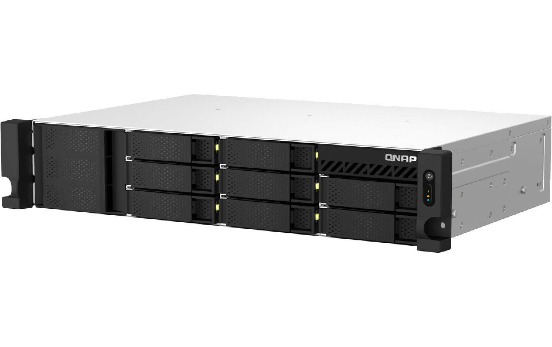 QNAP TS-864EU-8G Speichergerät – 2× 2,5 Gbit/s; 2× USB 3.2 Gen 2, 2U 8 Einschübe, 8 GB DDR4