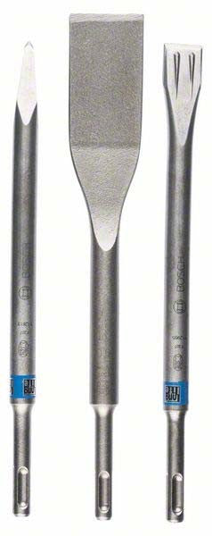 Bosch SDS-plus Meissel-Set 3-teilig, 250 mm, 250 mm, 260 mm, für SDS-Bohrhämmer