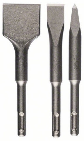 Bosch Meissel-Set, SDS-plus, für SDS-Bohrhämmer, 140 mm, silber, 3 Stk.