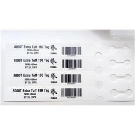 Zebra Endlos-Kartonschilder (nicht klebend) 8000T Extra Tuff 180, 25 mm × 229 mm