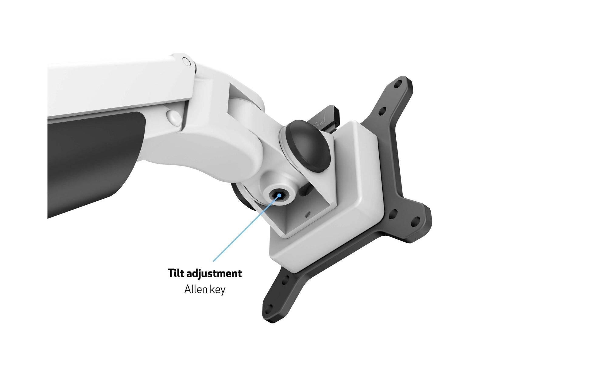 Multibrackets 7150 – Monitorarm, Tischklemme, bis 32", VESA 75 × 75/100 × 100 mm, 10 kg, weiss