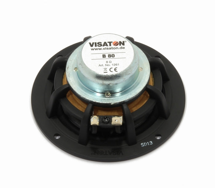 Visaton B 80 – Breitbandlautsprecher, 8 Ω, 3,3", Schwarz