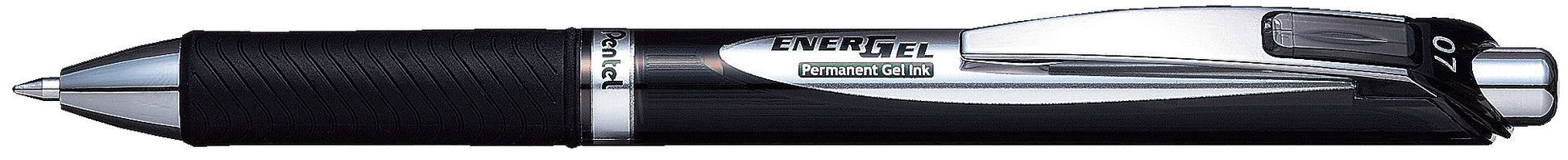 Pentel EnerGel Permanent Gelschreiber – schwarz, 0,7 mm, dokumentenecht, wasserfest, druck, nachfüllbar