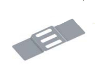 Bachmann Verbindungswinkel PDU, Metall, 1U, 122×40×4 mm – grau