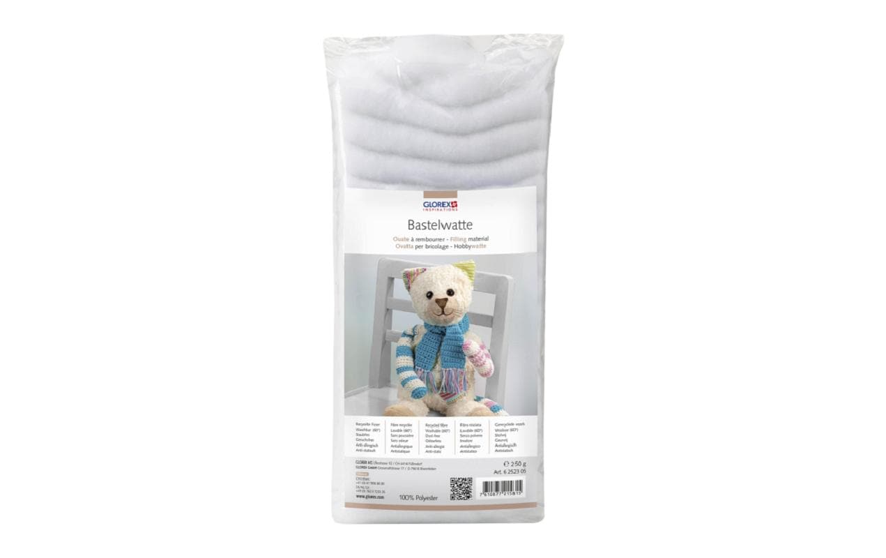 GLOREX Bastelwatte, Weiss, 250 g, 6252305
