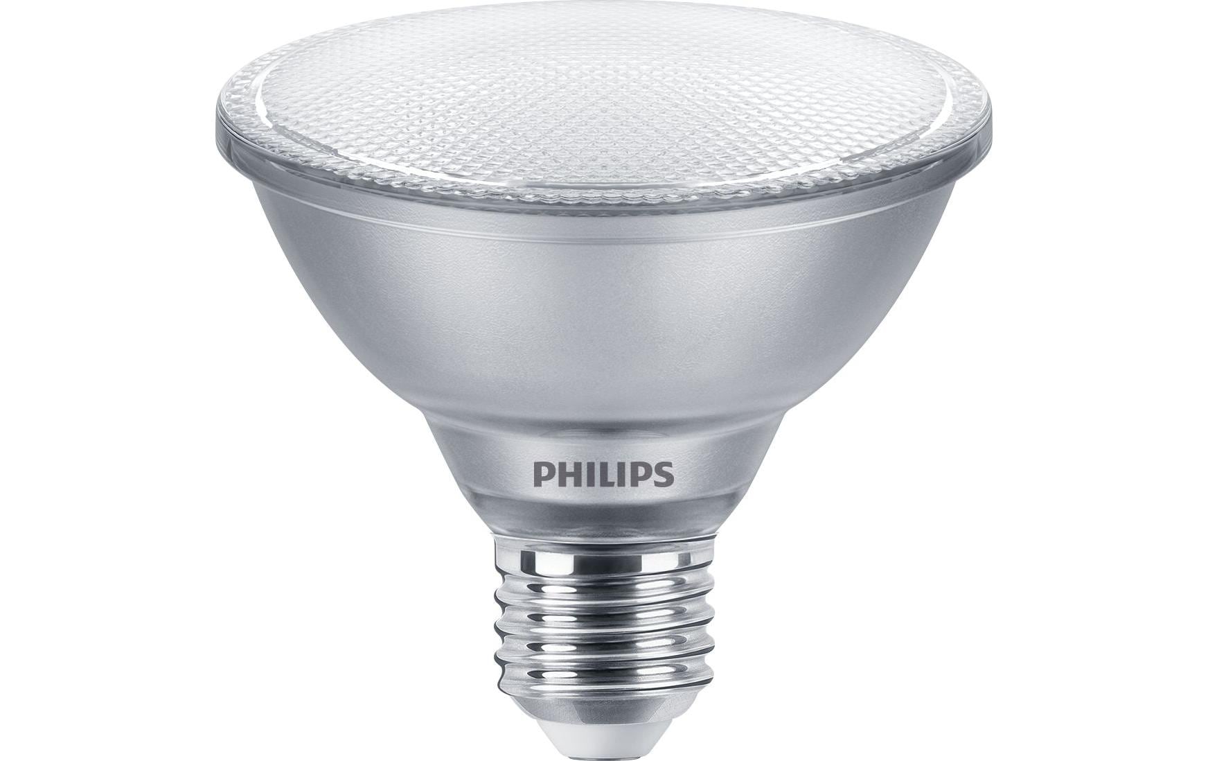 Philips MAS LED-Reflektor PAR30S E27 – 9,5 W dimmbar, 740 lm, 2700 K warmweiss, 25°, für Hochvolt, klar