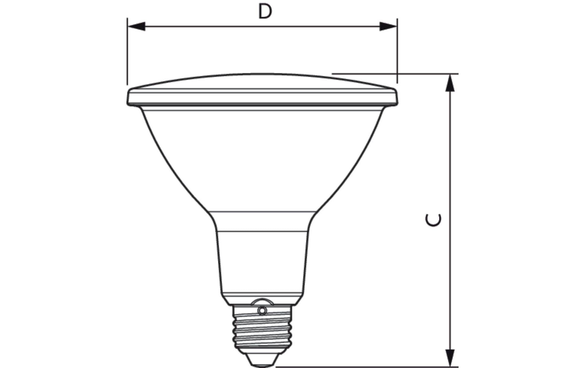 Philips CorePro LED-Reflektor PAR38 E27 – 9 W, 750 lm, 2700 K warmweiss, 25°