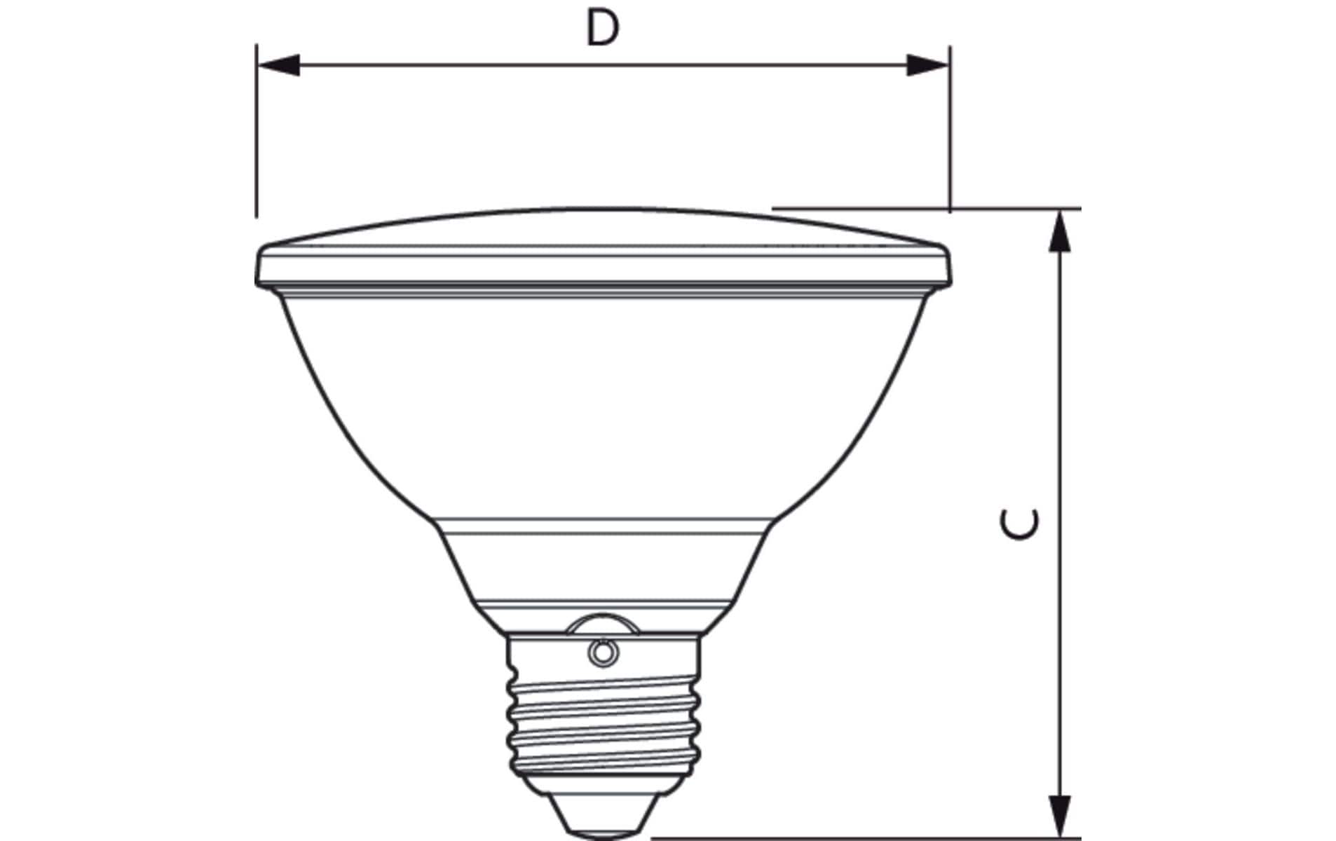 Philips MAS LED-Reflektor PAR30S E27 – 9,5 W dimmbar, 740 lm, 2700 K warmweiss, 25°, für Hochvolt, klar