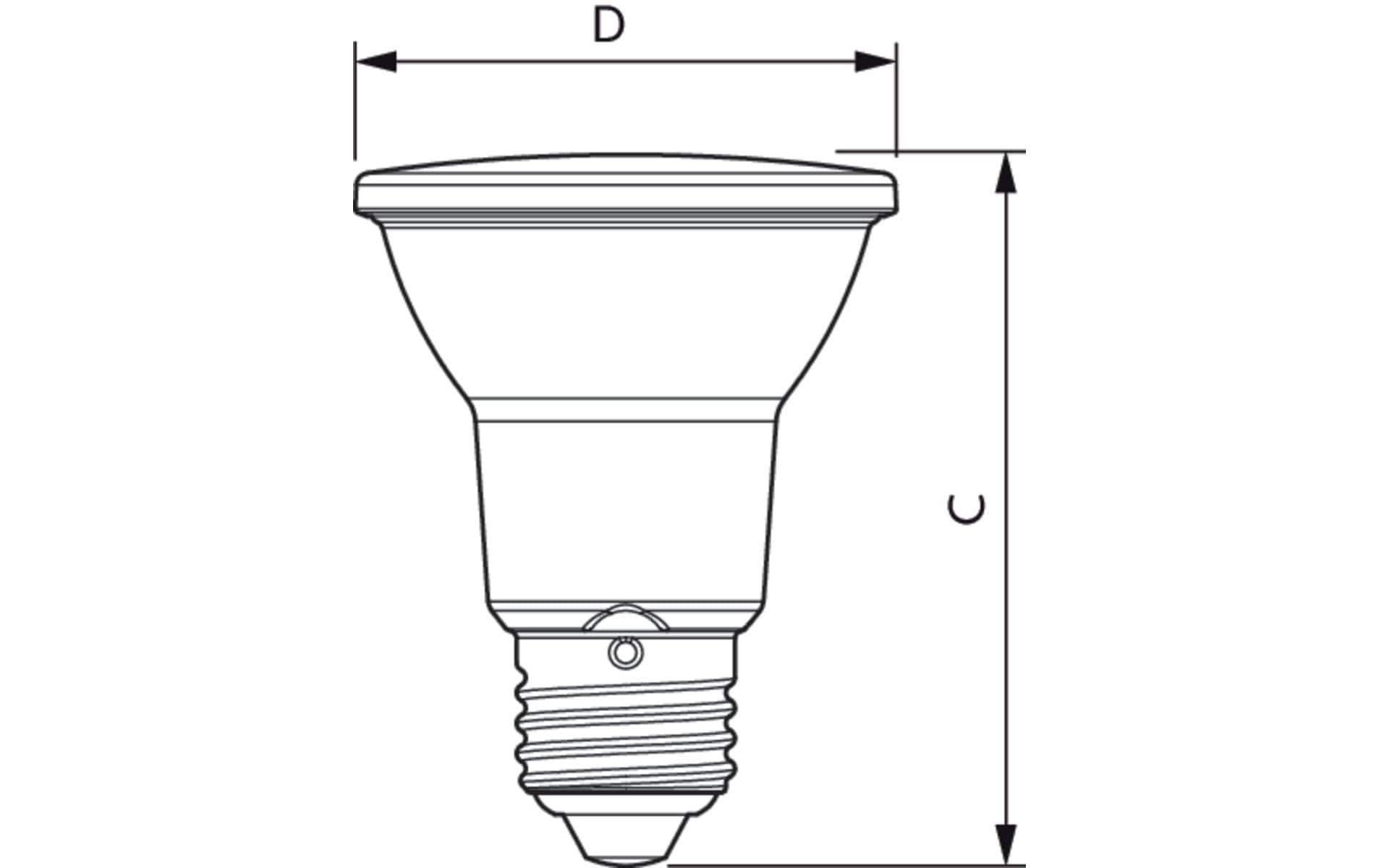 Philips LED-Leuchtmittel E27 Spot – Warmweiss 2700 K, 500 lm, 6 W, dimmbar – 1 Stk. – Silber – MASTER 44304400