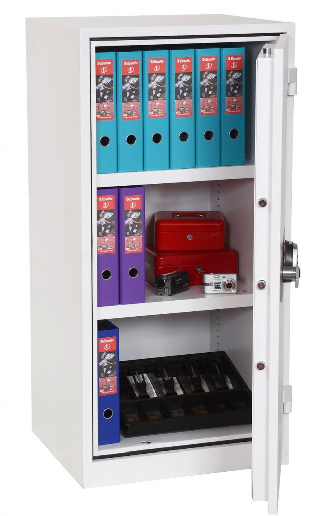 Phoenix Safe Co. Phoenix Feuerschutztresor FS1511E S2 – Elektronikschloss – 230 l – Feuerschutz 30 min – Signalweiss