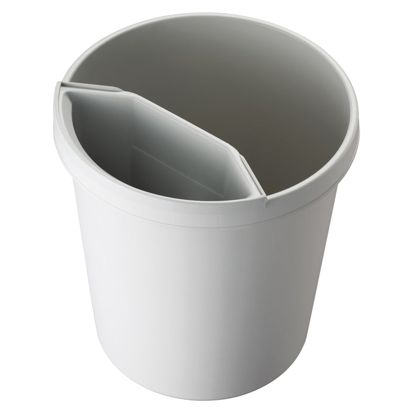 Helit Papierkorb the german – 18 l – Kunststoff, lichtgrau – Ø 315 × H 331 mm