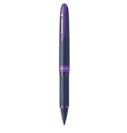 Schneider Schreibgeräte Schneider One Business 183008 – Tintenroller, 0,6 mm, violett, dokumentenecht, wasserfest, mit Kappe, sortiert