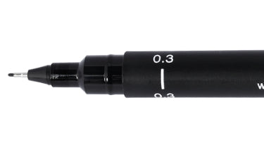 Uni-Ball Pin Fineliner – 0,3 mm, schwarz, 1 Stk., wasserfest