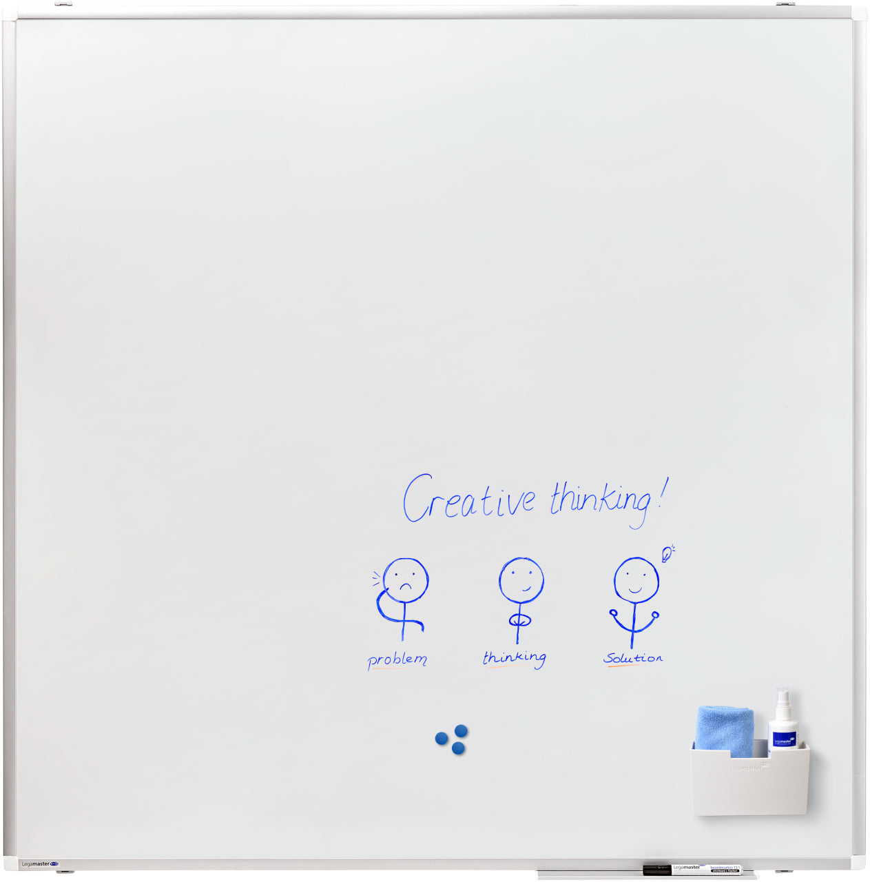 Legamaster Premium Plus Whiteboard – Emaille, magnetisch – 120 × 120 cm