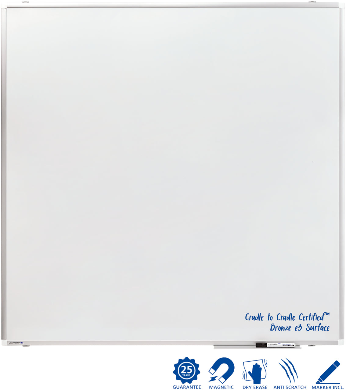 Legamaster Premium Plus Whiteboard – Emaille, magnetisch – 120 × 120 cm
