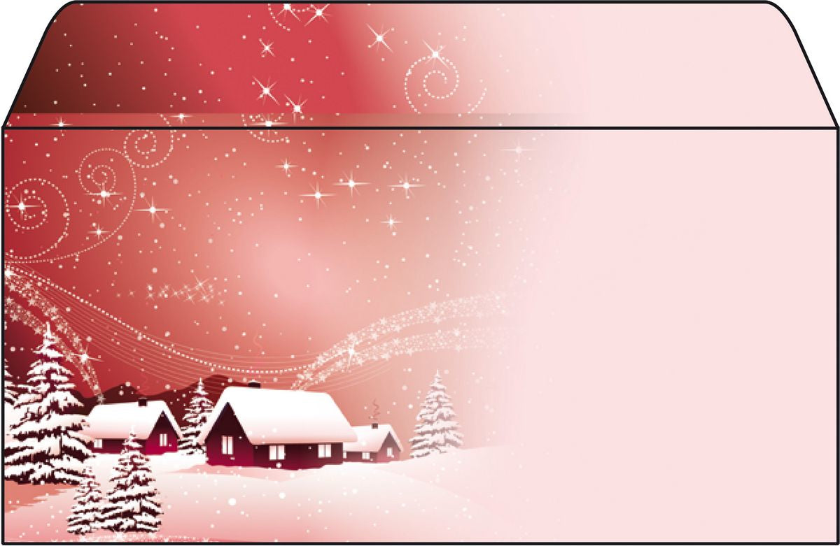 Sigel Weihnachts-Couvert C5/6, ohne Fenster, Nassklebung, rot, 90 g/m² – 50 Stk.
