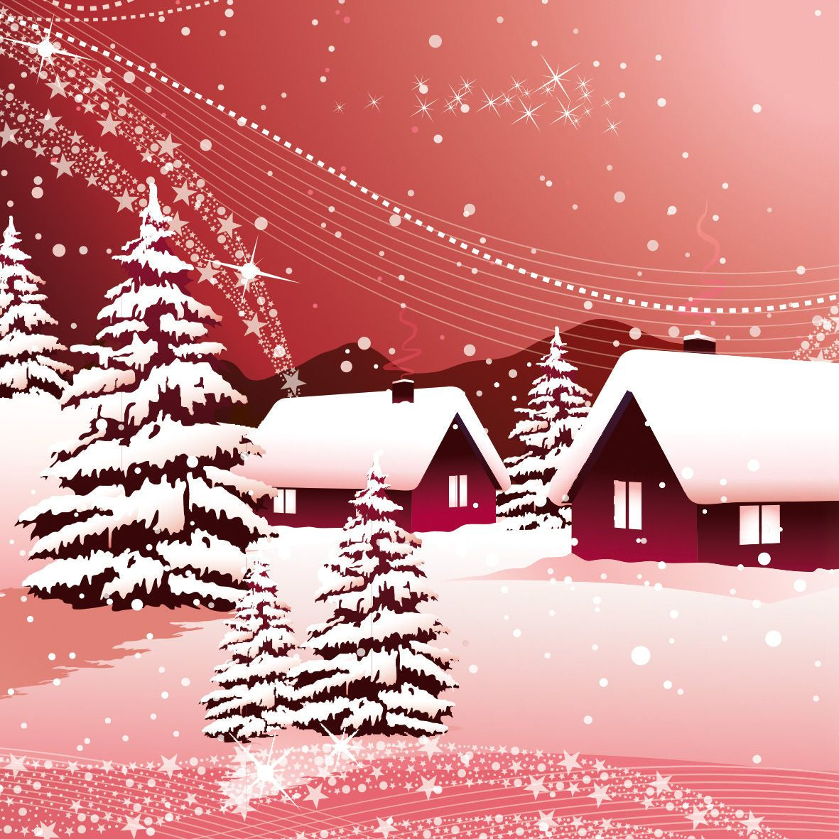 Sigel Weihnachts-Couvert C5/6, ohne Fenster, Nassklebung, rot, 90 g/m² – 50 Stk.