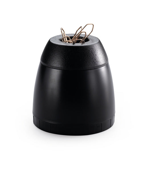 Durable Klammernspender – inkl. 100 Büroklammern (26 mm), Polystyrol (PS), schwarz, 72 × 75 × 72 mm