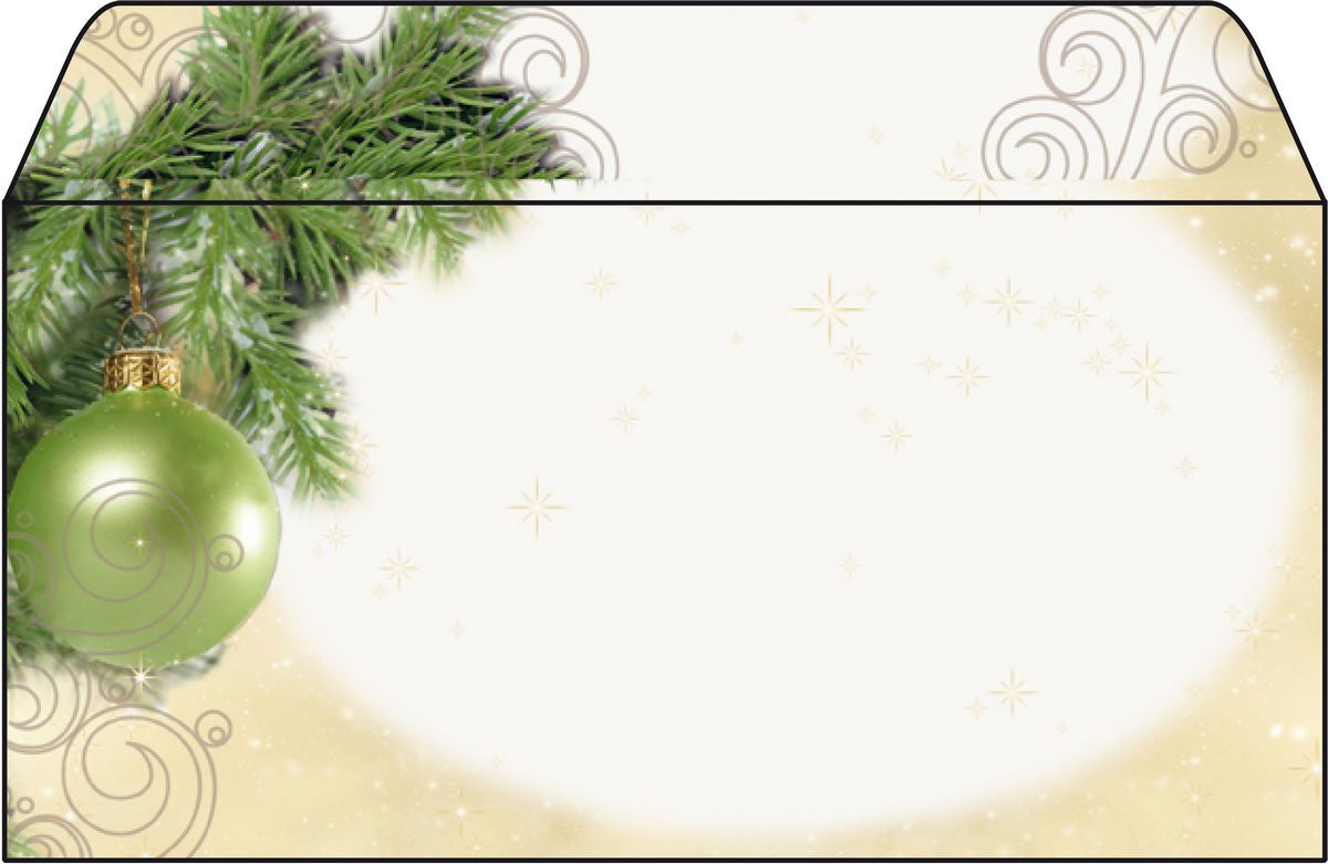 Sigel Weihnachts-Couvert C5/6, ohne Fenster, Nassklebung, grün, 90 g/m² – 50 Stk.