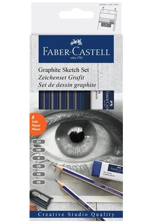 Faber-Castell Goldfaber Graphit-Set, 6B–2H – 8-teilig