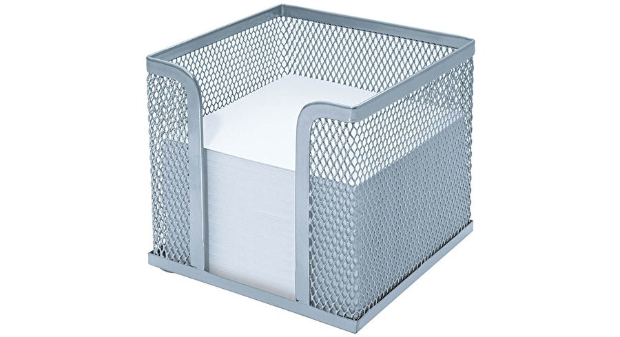 Wedo Zettelbox – Metall, silber, 100 × 100 mm