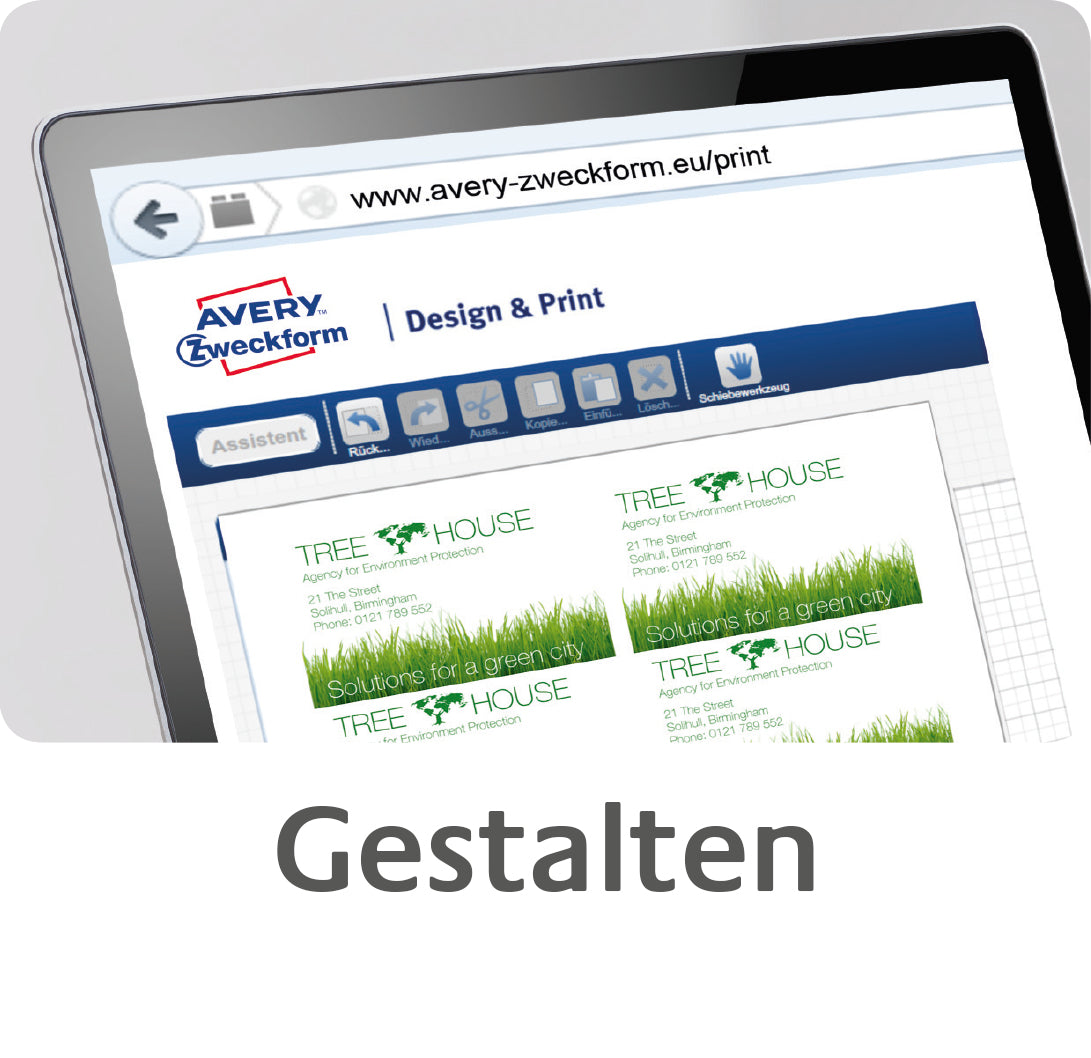 Avery Visitenkarten, 85 × 54 mm – für Laser/Inkjet/Kopierer – A4, 10 pro Blatt – 100 Karten – FSC-zertifiziert