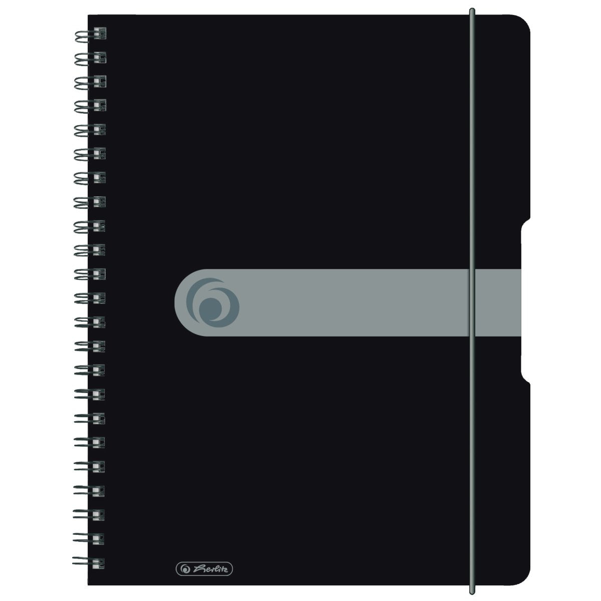Herlitz Collegeblock – A4 – kariert 5 mm – 80 Blatt – 80 g/m² – Abgerundete Kanten, schwarz