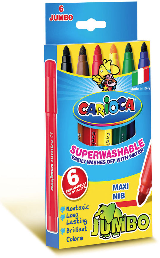 Carioca Jumbo Filzstifte, 6 Farben