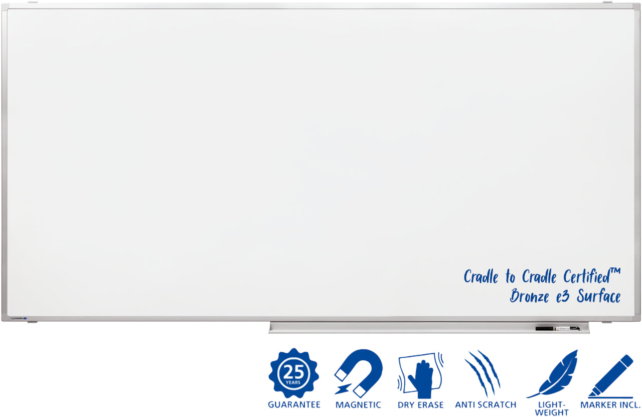 Legamaster Whiteboard – 120 × 120 cm, Emaille, magnetisch, Aluminiumrahmen, Wandmontage