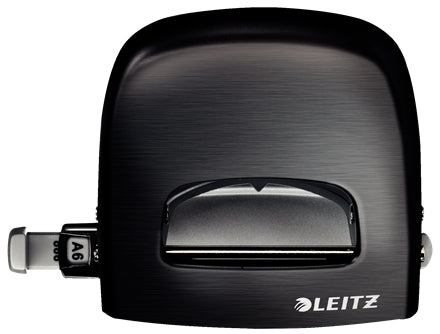 Leitz Bürolocher Style 5006 – 2-Loch, Lochabstand 80 mm, 30 Blatt, bis A4 – Schwarz – Metall