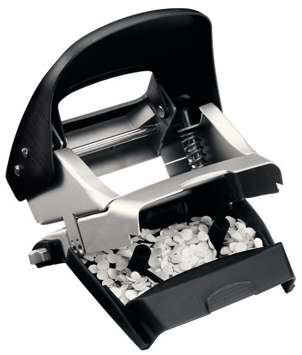 Leitz Bürolocher Style 5006 – 2-Loch, Lochabstand 80 mm, 30 Blatt, bis A4 – Schwarz – Metall