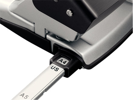 Leitz Bürolocher Style 5006 – 2-Loch, Lochabstand 80 mm, 30 Blatt, bis A4 – Schwarz – Metall