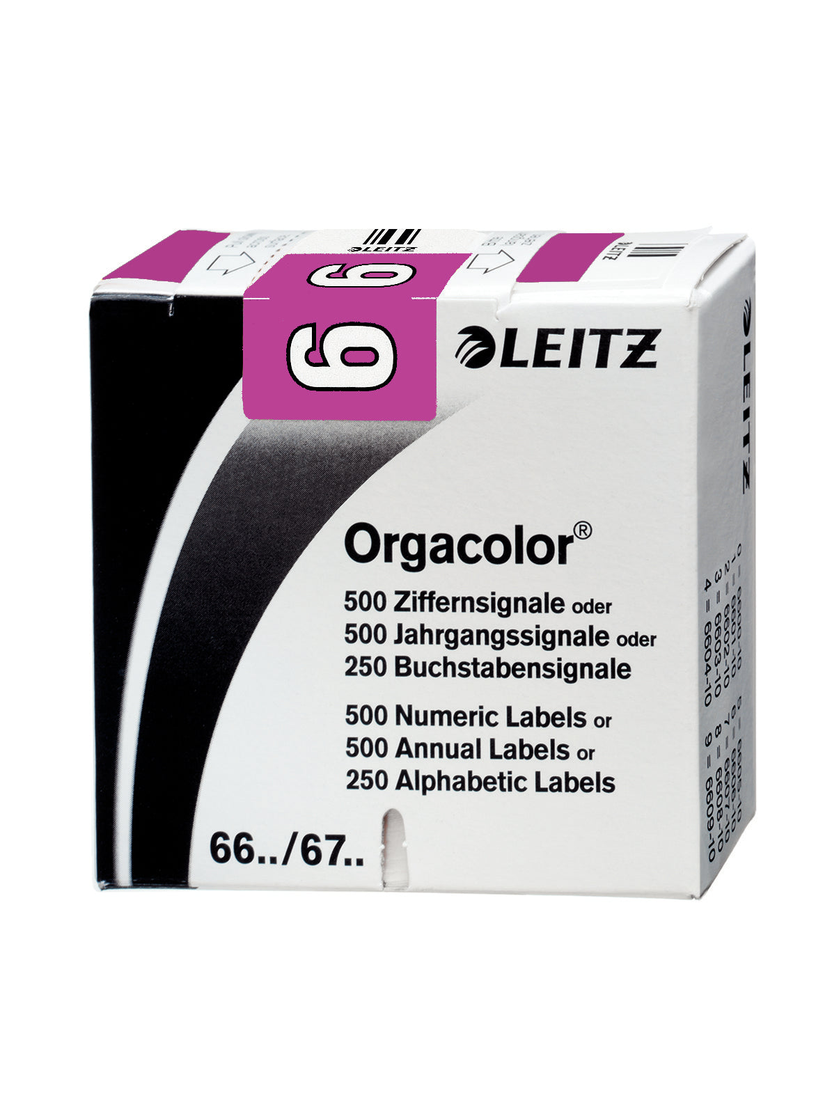 Leitz Orgacolor Schuletiketten – Motiv Violett – Abgerundete Ecken