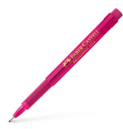 Faber-Castell Broadpen 1554 Fineliner – 0,8 mm, pink, dokumentenecht