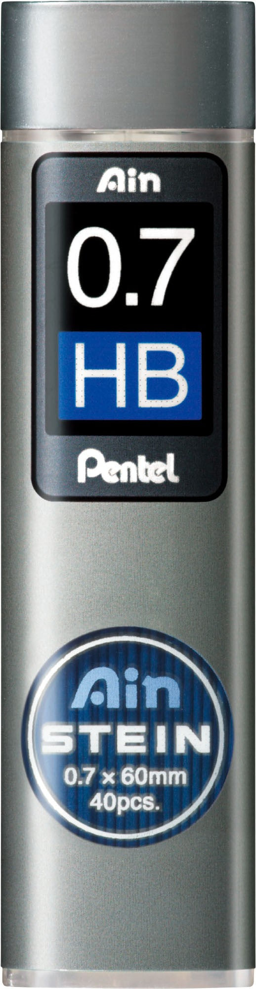 Pentel Bleistiftminen AinStein – Grau, 0,7 mm, HB, 40 Stk.