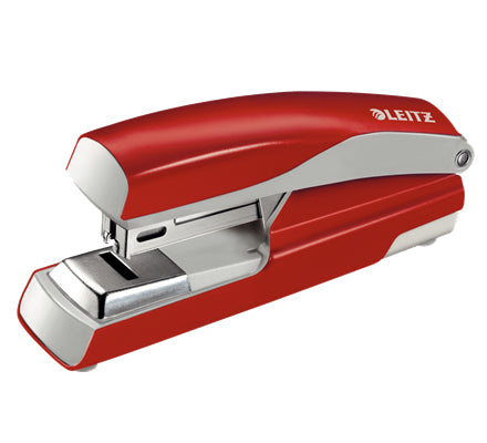 Leitz NeXXt 5505 – Hefter, 30 Blatt, für 24/6, 26/6, Flat-Clinch, Einlegetiefe 38 mm, Rot